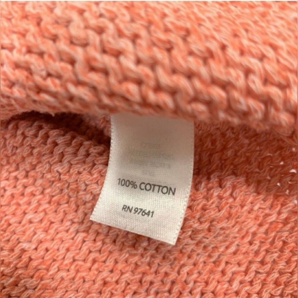 J. Jill Long Sleeve Coral Round Neck Cotton Knit Sweater Size XS Missy - Picture 6 of 7